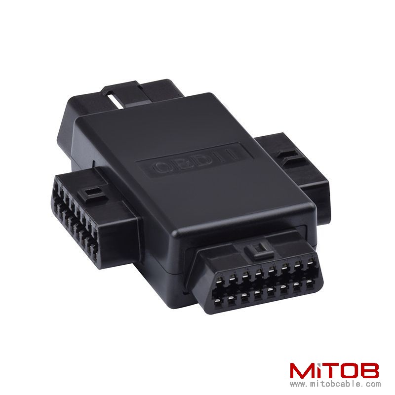 OBD2 1 to 2 adapter connector car OBD extension cable 16 core splitter 1 to 3 16 PIN plug