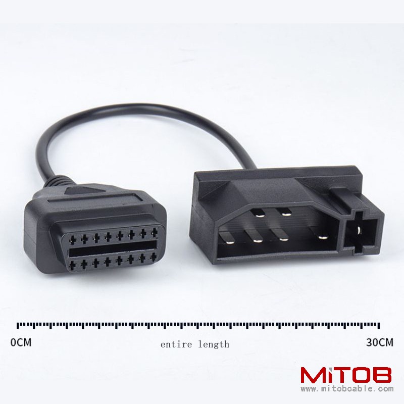 30cm  Ford Car 7Pin Male to OBDII 16Pin Female  cable
