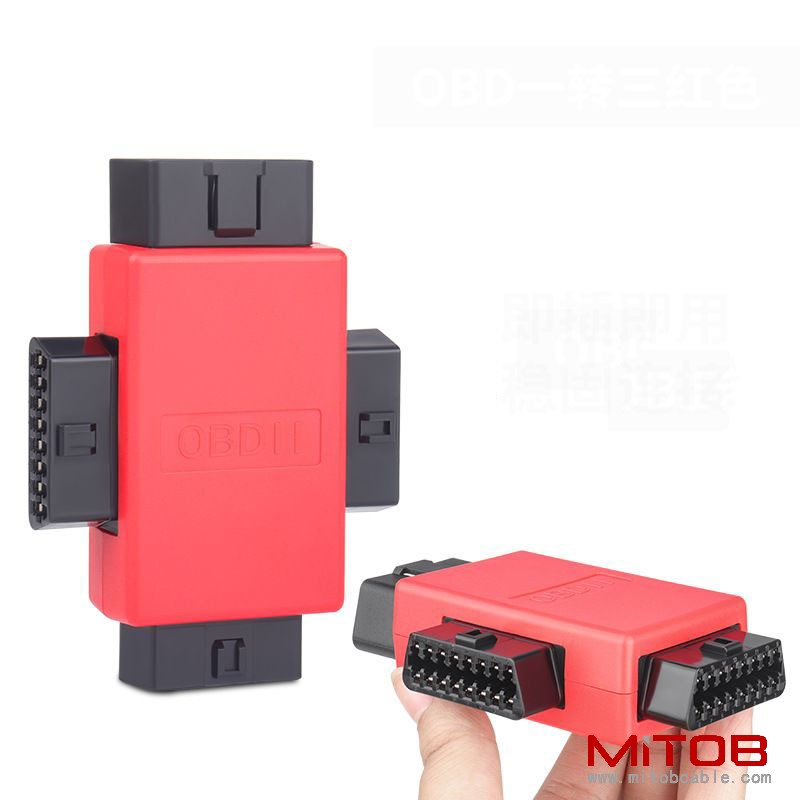 OBD2 1 to 2 adapter connector car OBD extension cable 16 core splitter 1 to 3 16 PIN plug