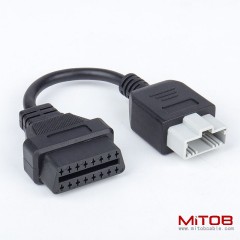 15CM Honda 5pin to 16 pin OBD2 cable  Honda 5 pin adapter cable