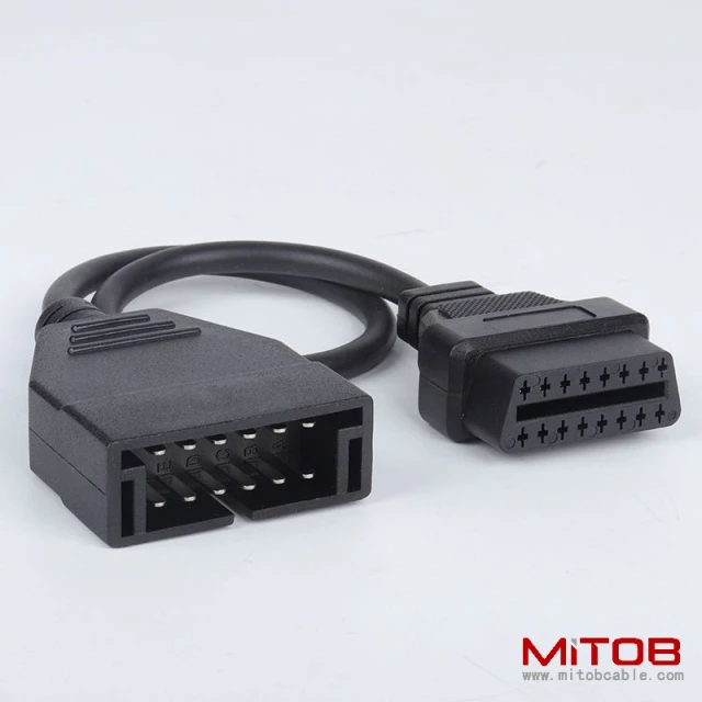 40cm GM 12pin to OBD2 16Pin cable universal 12 pin to 16 pin cable