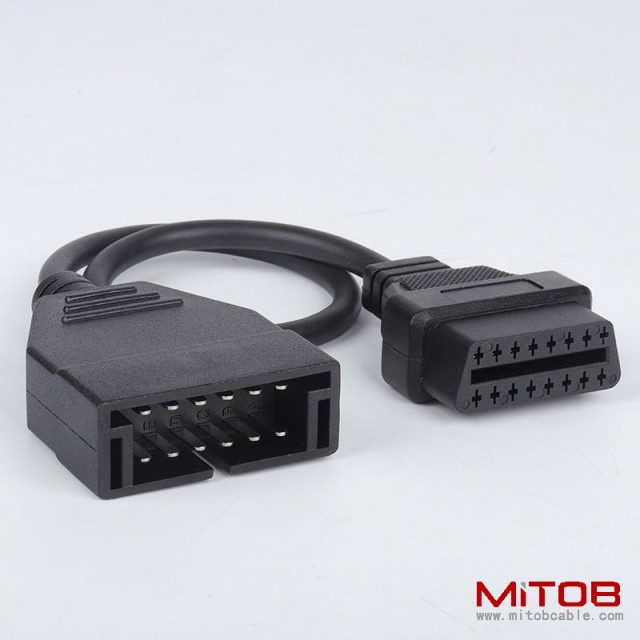 40cm GM 12pin to OBD2 16Pin cable universal 12 pin to 16 pin cable
