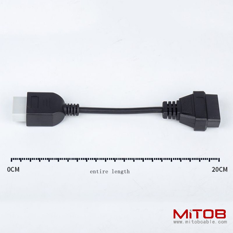 15CM Honda 5pin to 16 pin OBD2 cable  Honda 5 pin adapter cable