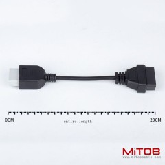 15CM Honda 5pin to 16 pin OBD2 cable  Honda 5 pin adapter cable