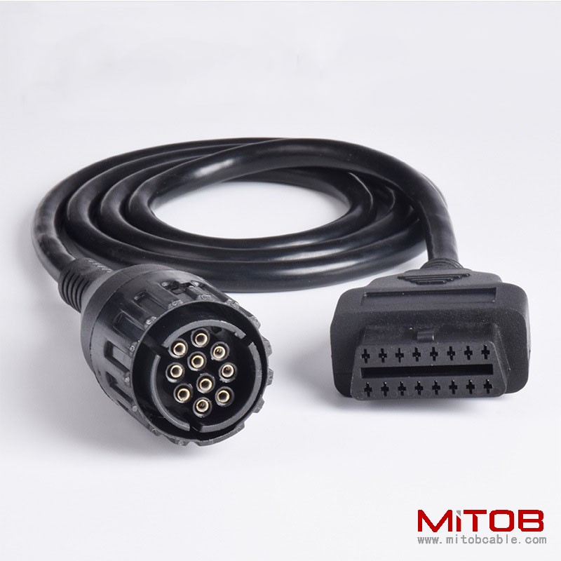 1.5M OBD 16Pin to 10Pin cable  for BMW Motorcycle 16Pin to 10Pin  Connection Cable