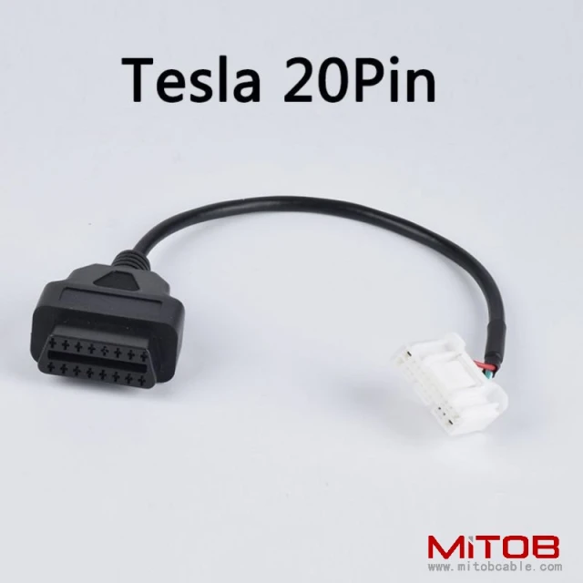 30mm Obd 16pin to Tesla 12pin cable obd2 16pin to Tesla 20pin cable  obd2 to 26pin cable for Tesla