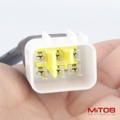 30cm OBD  16pin  to 6 pin for DELPHI Motorcycle 6 pin motorbike  cable