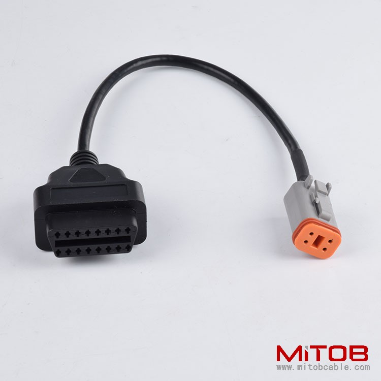 4 pin for Harley Davidson Motorcycle   obd2  16pin  to   4 pin motorcycle cable