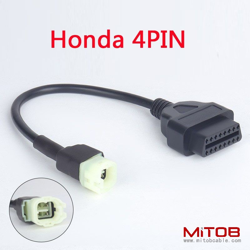 OBD2 16pin  female  to 4 Pin Diagnostic Adapter Cable Motorcycle Honda 4-pin  cable