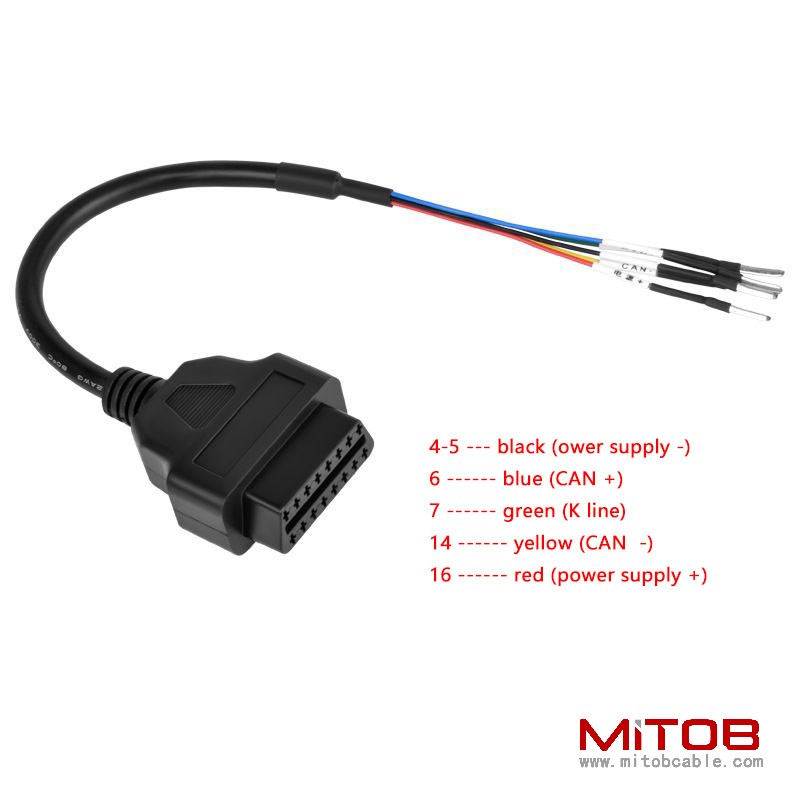 Electronic fuel injection motorcycles OBD2 16 pin female  to 5-core jumper cable  OBD2 cable for  ECU models