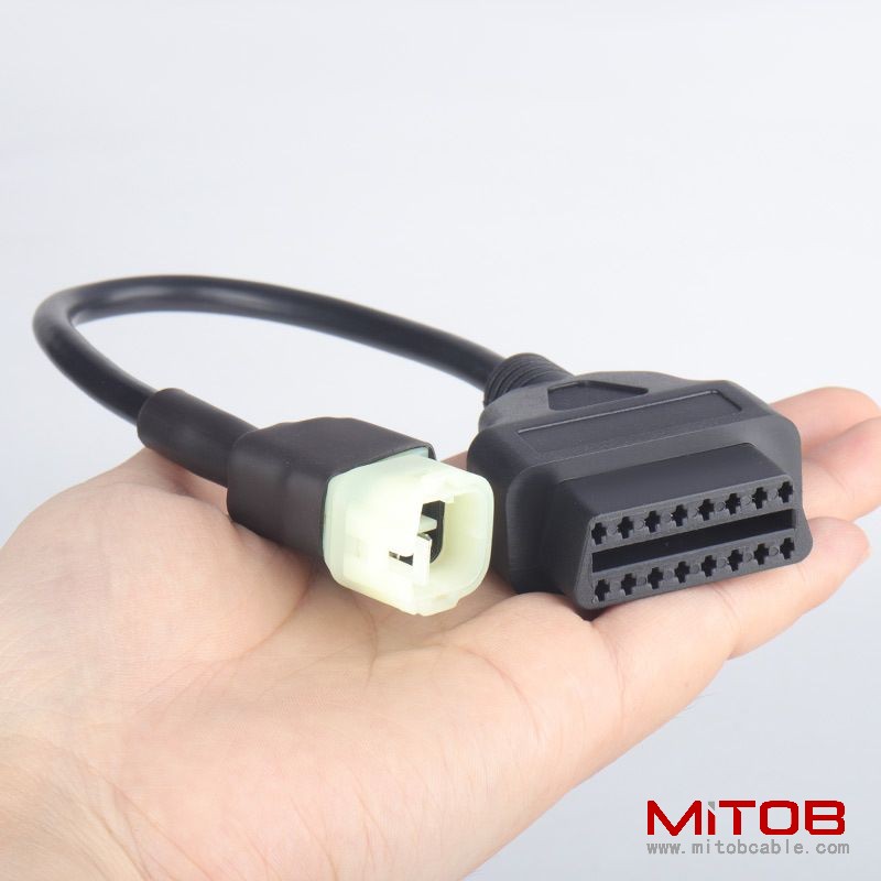OBD2 16pin  female  to 4 Pin Diagnostic Adapter Cable Motorcycle Honda 4-pin  cable