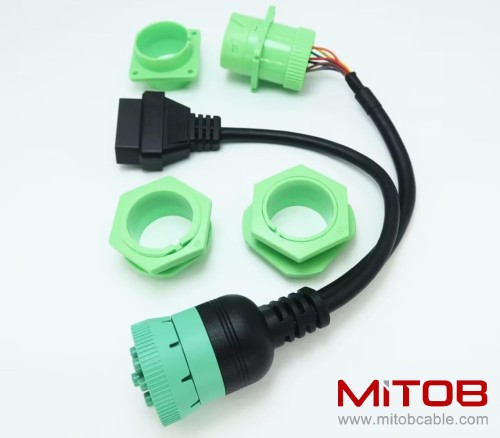 Universal J1939 Male and J1939 Female to OBD2 Spitter Cable for GPS & ELD & Tracker & Code Reader