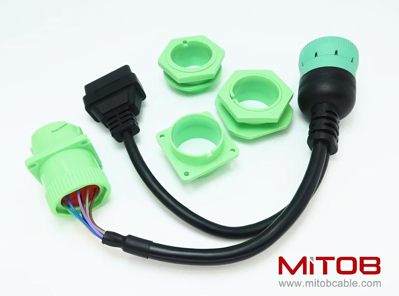 Universal J1939 Male and J1939 Female to OBD2 Spitter Cable for GPS & ELD & Tracker & Code Reader
