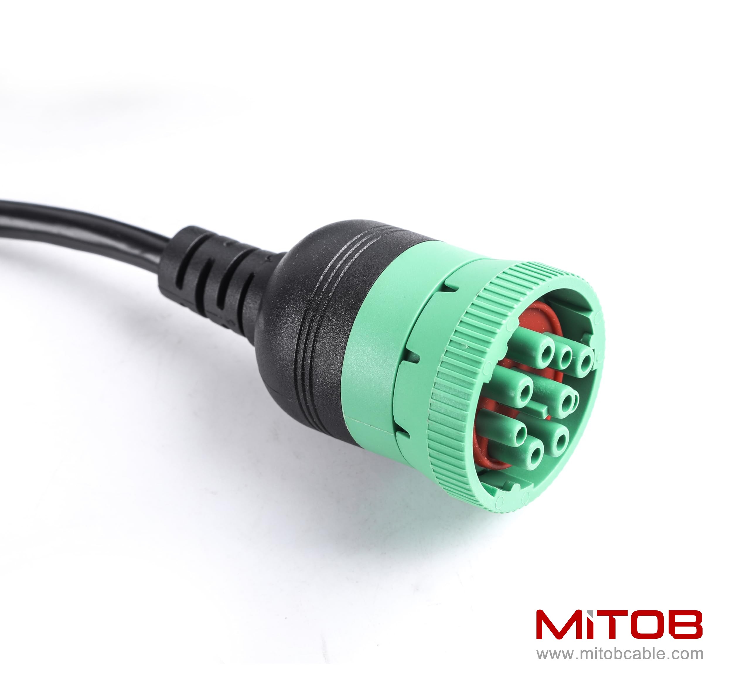 9pin J1939 Male and 6pin J1708 Male to OBD2 Female Port Splitter Y Cable