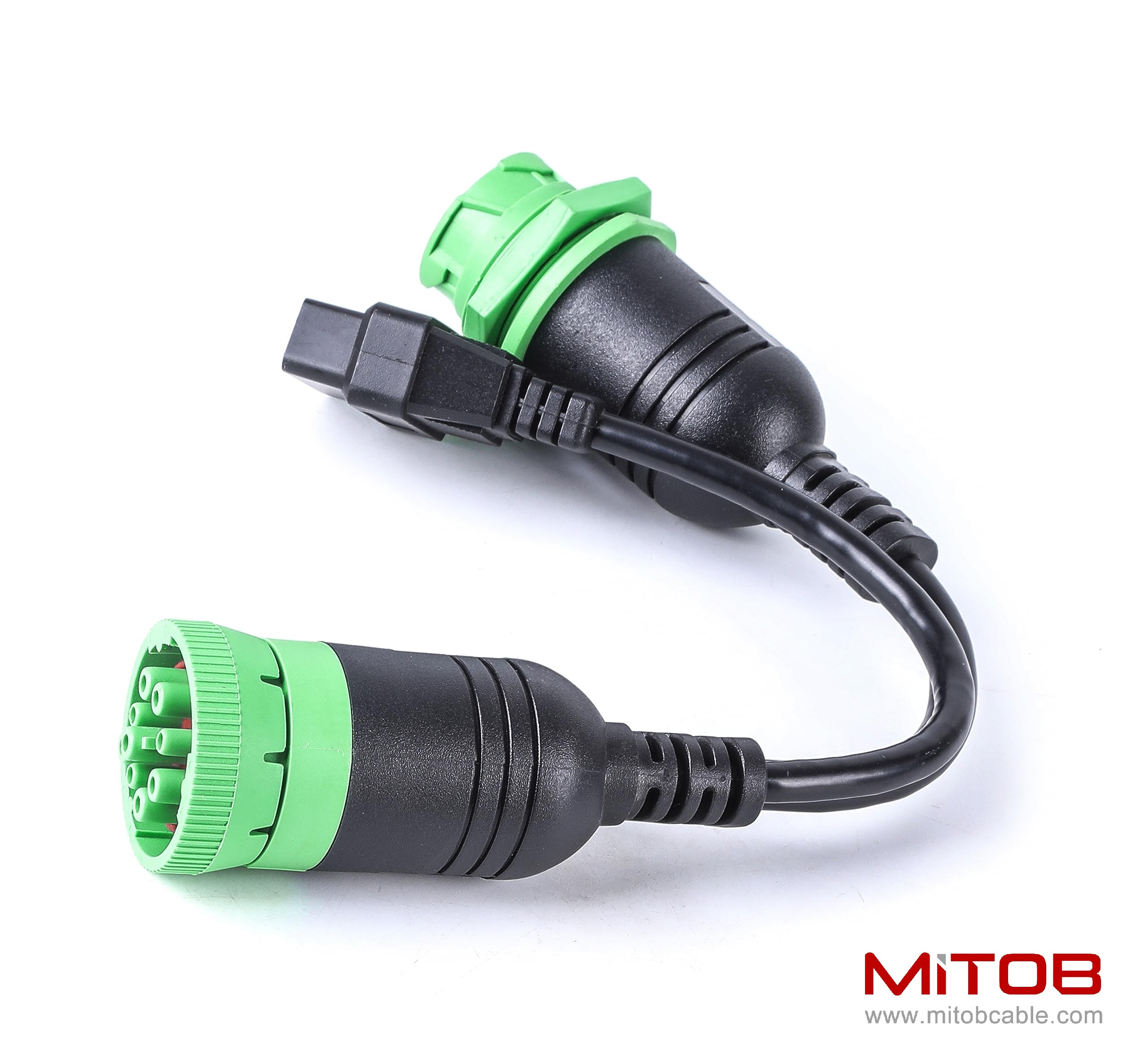 SAE J1939 Type 2 Male to Female to OBD2 Female Port Splitter Cable