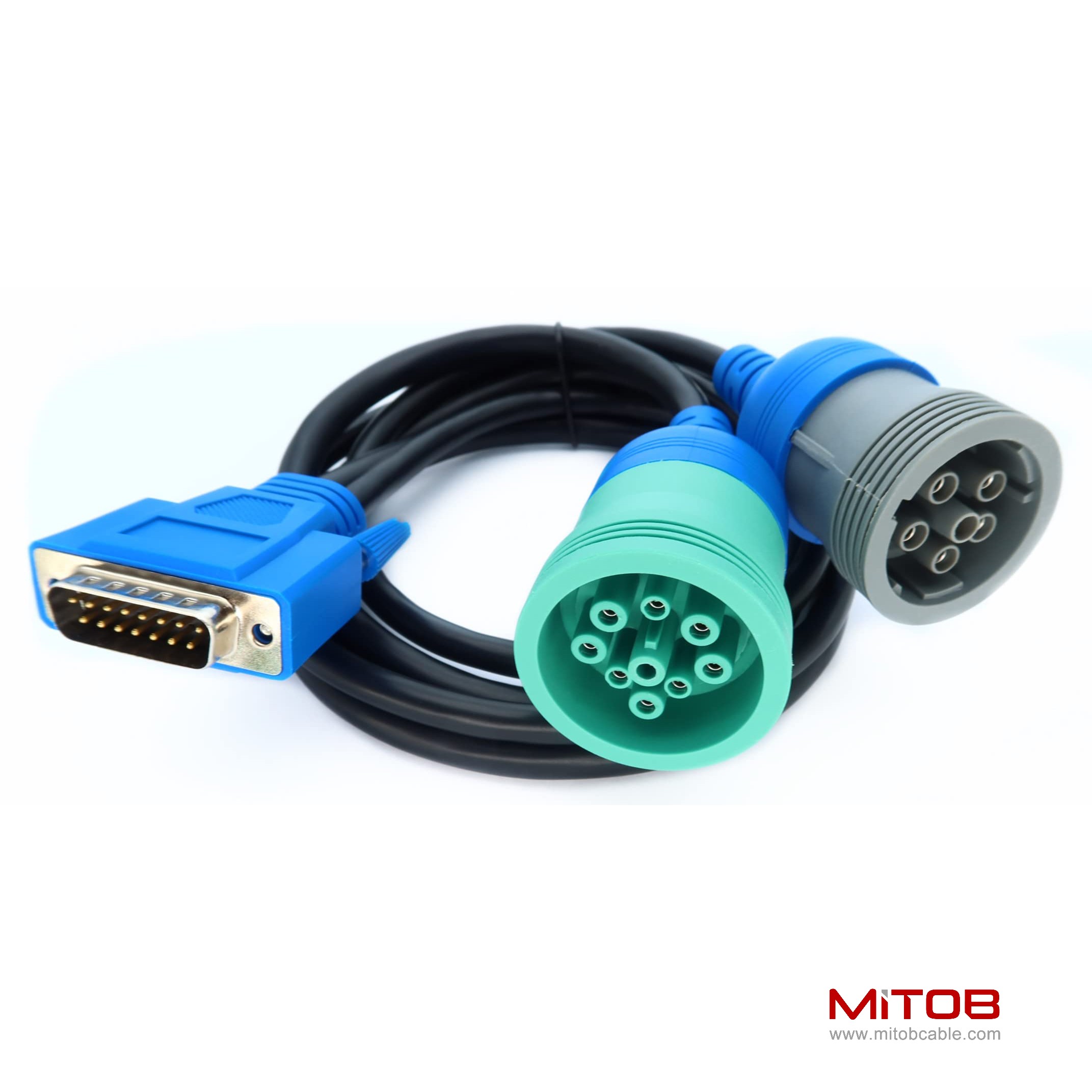 DB15 to 9pin J1939 and 6pin J1708 Splitter Y Cable for USB Link1