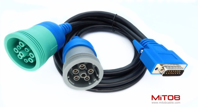 DB15 to 9pin J1939 and 6pin J1708 Splitter Y Cable for USB Link1