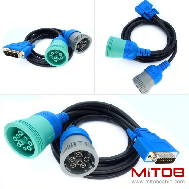 DB15 to 9pin J1939 and 6pin J1708 Splitter Y Cable for USB Link1