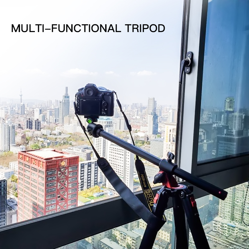 Manbily MPT-284 Aluminium tripod Multifunction Horizontal Center Column Camera Tripod with tripod ball head for DSLR