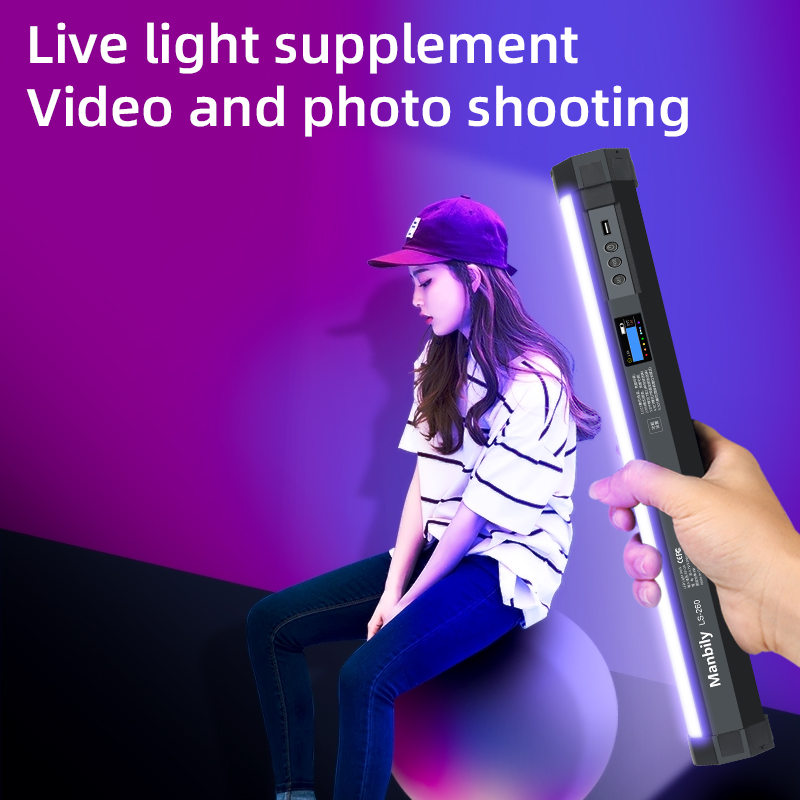 LS-260 camera Light RGB Video light Handheld Photography light colorful led stick for Studio Photo Video