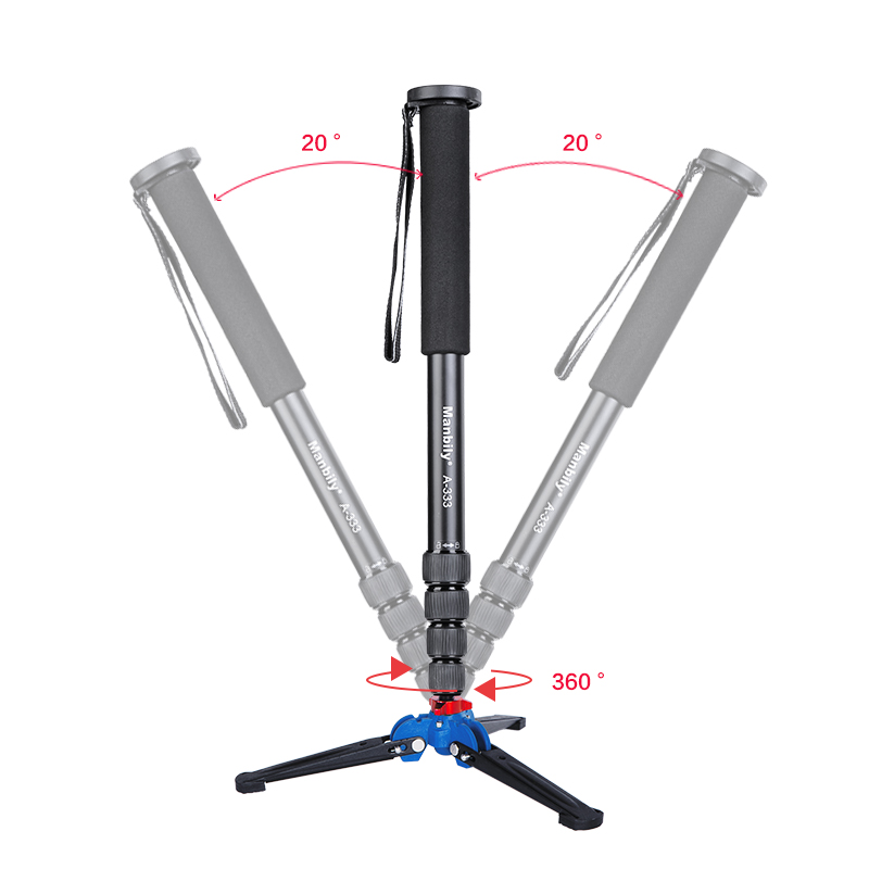 Manbily A-333 Aluminum Alloy Monopod Stand Camera Monopod For Canon Nikon DSLR