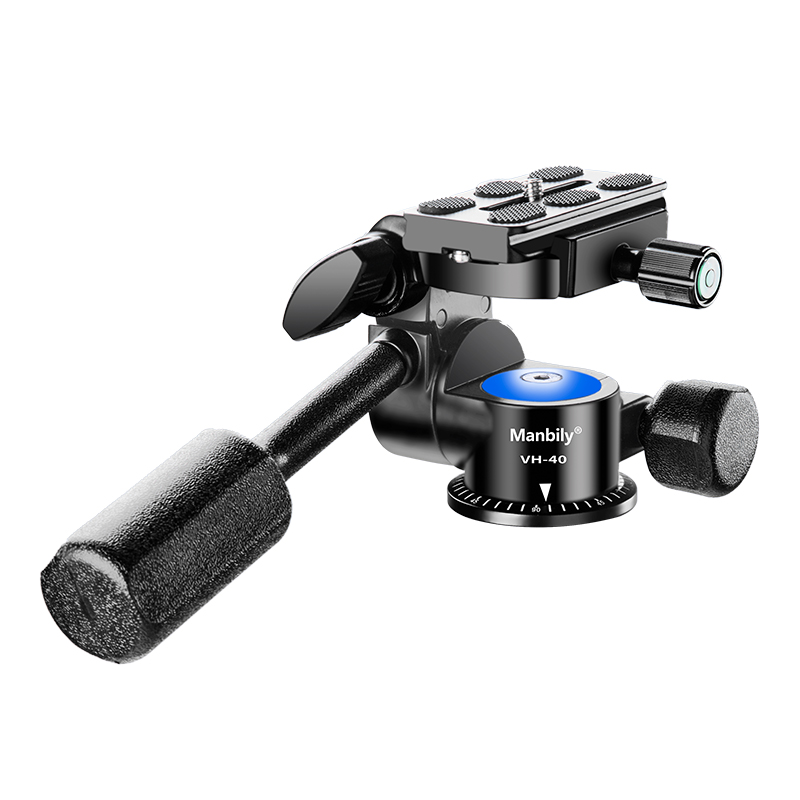 Manbily VH-40 Professional Monopod unipod Tripod Heads 3 Way Fluid Video Pan Head Camera Ball Head