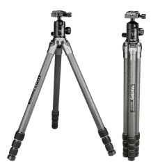 Manbily WZ-284C Professional No Center Column Camera Carbon Fiber Tripod Travel Photo DSLR Camera Tripod