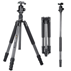 Manbily CZ-309 Travel Tripod Monopod with 360 Panorama Ball Head 1/4inch Quick Release