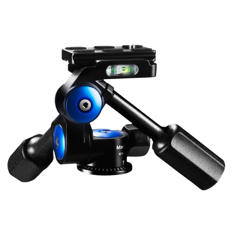 Manbily VH-60 Aluminum Alloy Fluid Drag Pan Head Tripod Ball Head 3-way Fluid Head