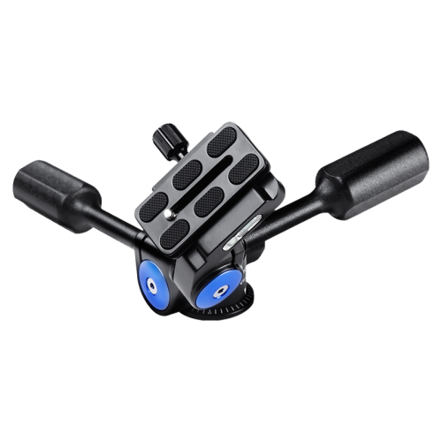 Manbily VH-60 Aluminum Alloy Fluid Drag Pan Head Tripod Ball Head 3-way Fluid Head