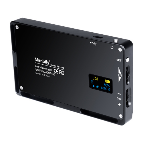 Manbily MFL-08 Rechargeable LED Video Camera Lighting Mini Pocket RGB Photography Light
