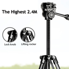 Manbily P-883 Digital Video Aluminum Tripod with Pan Head Photography Tripods Stand