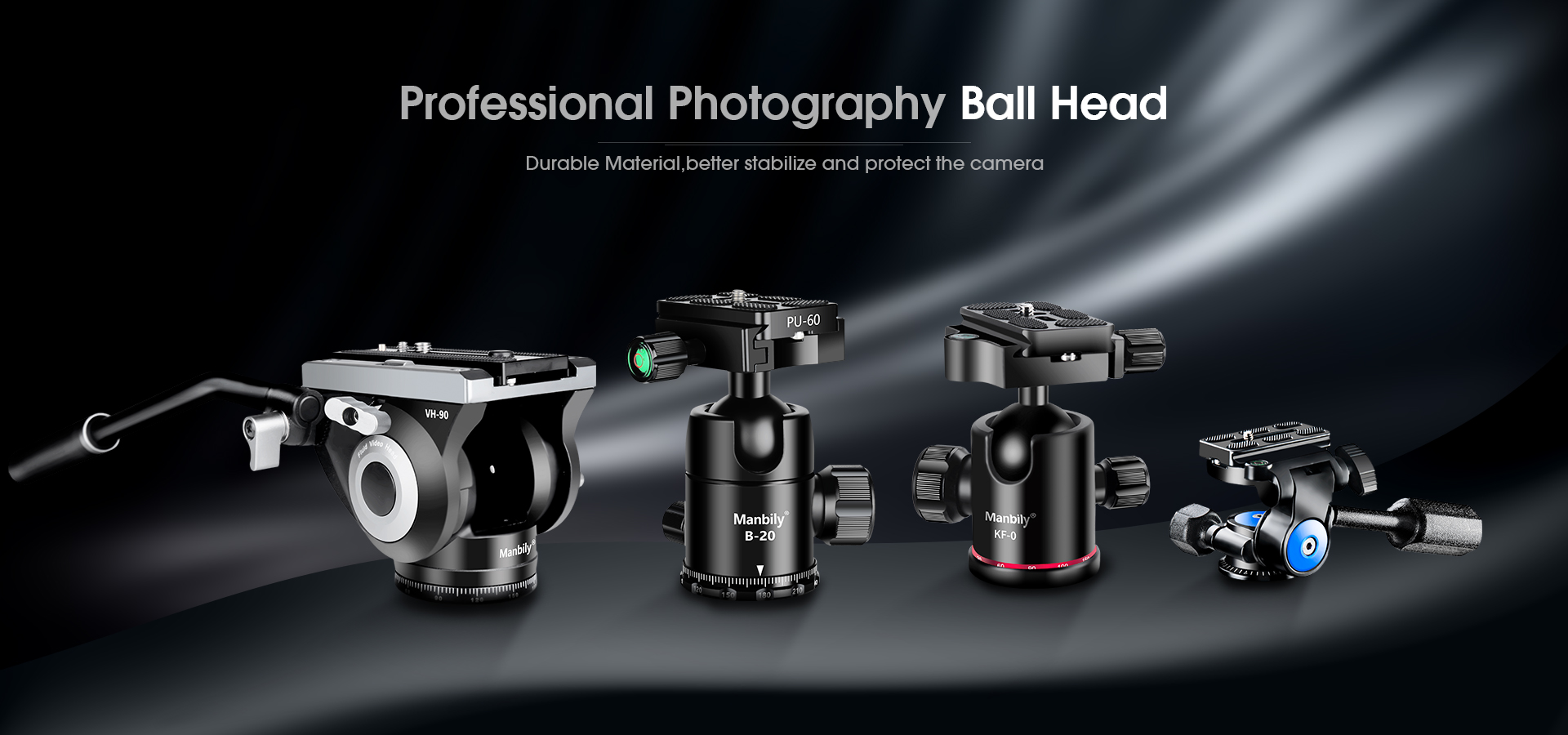 Manbily Professional Photography Camera Tripod Ball Head,Tripod Head
