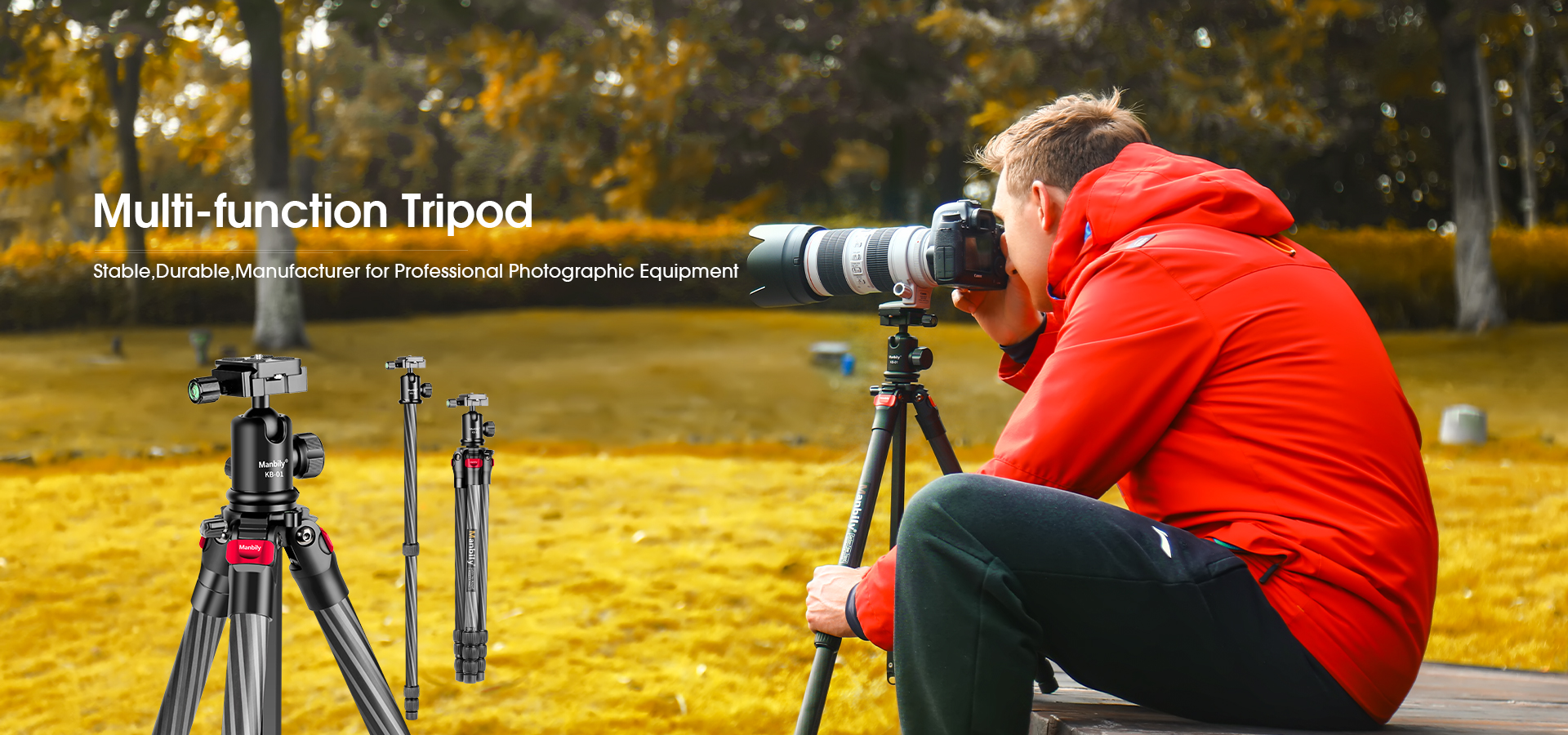 Manbily Professional Photography Equipment Camera Tripod
