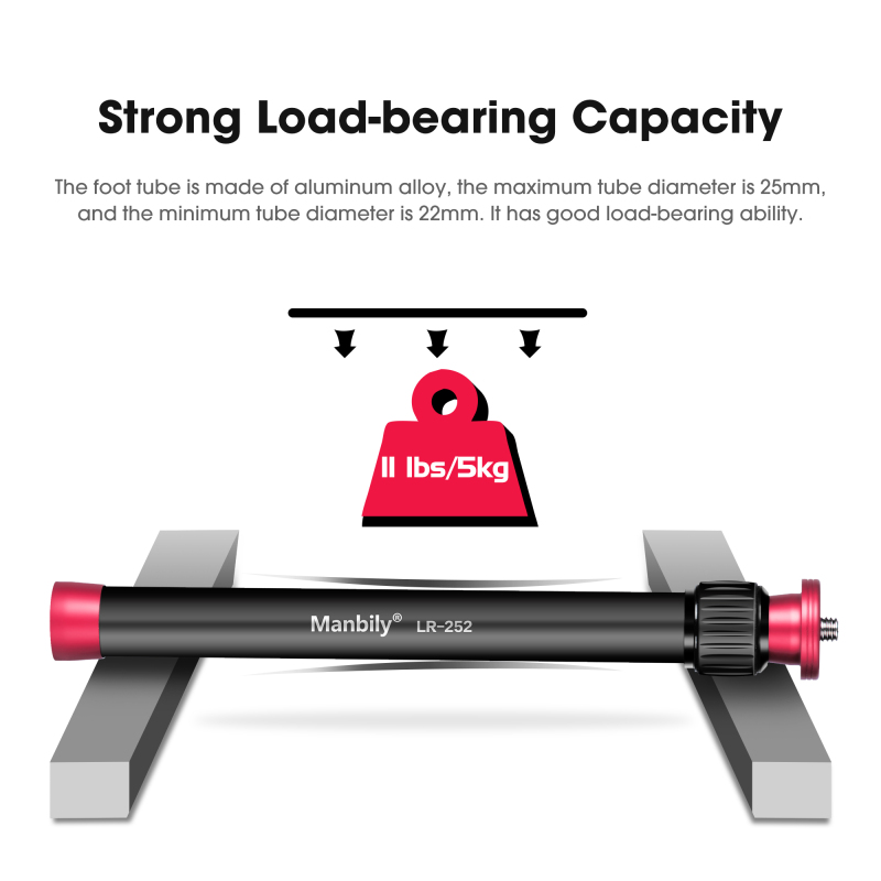 Manbily LR-252 Aluminum Alloy Extension Pole for Gimbals