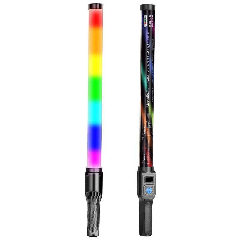 Manbily LS-650 RGB Ice Camera Light RGB Video Light Handheld Photography Light Colorful LED Stick For Studio Photo Videography