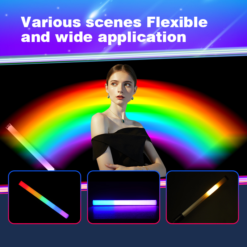 Manbily LS-650 RGB Ice Camera Light RGB Video Light Handheld Photography Light Colorful LED Stick For Studio Photo Videography