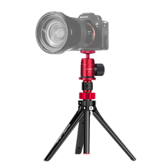 Manbily Portable Mini Tripod with Ballhead Tabletop Stand for Mini Projector Compact Cameras DSLR or Other 1/4