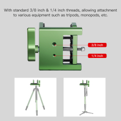 Manbily Aluminum Clamp Platform Head for Shooting Stick Tripods Bipods Monopods, Mount Adapter for Hunting