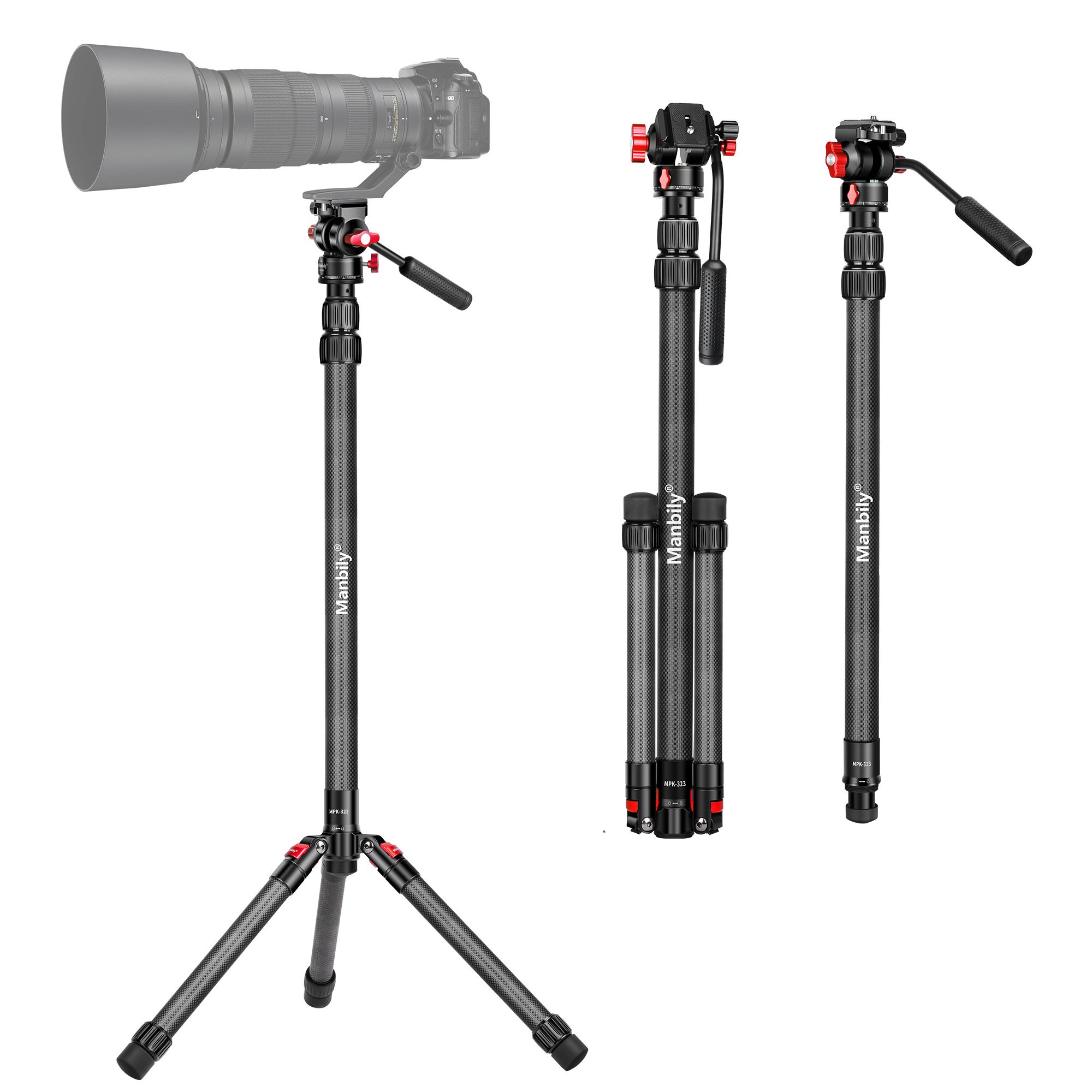 professional video camera on tripod