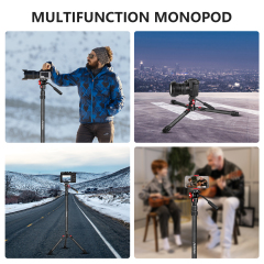 Professional video photo camera monopod stand with Fluid Video head