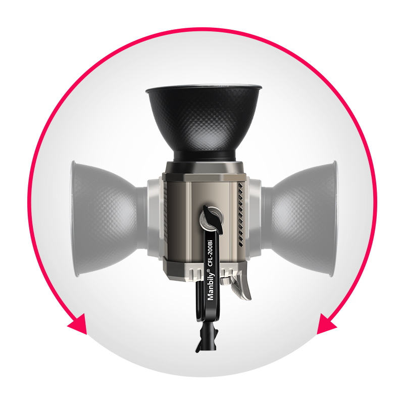 曼比利CFL-300Bi双色温直播摄影灯300W瓦高亮度