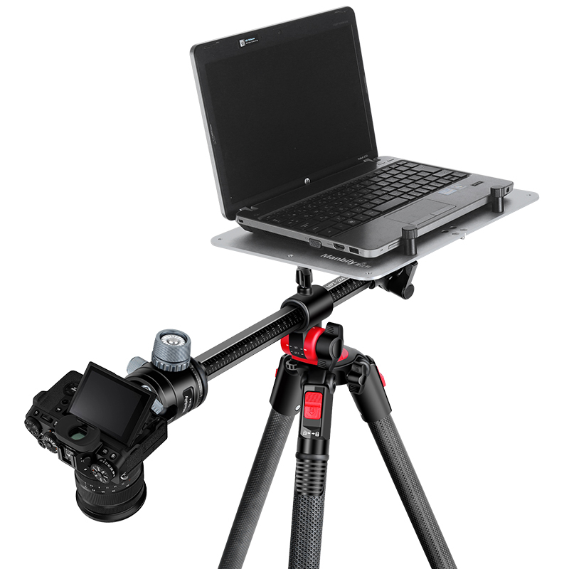 Manbily MPT-284C PRO Horizontal Center Column Tripod Mechanism Carbon Fiber Camera for DV DSLR Portable Travel Tripod