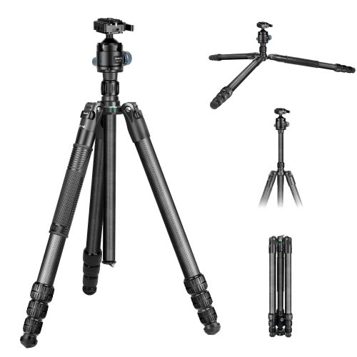 Manbily MC-364 Professional Heavy Duty Carbon Fiber Tripod Video Camera Tripods