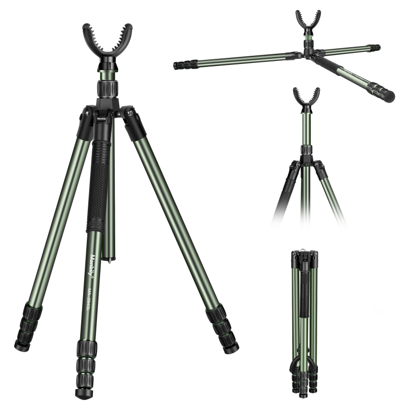 Manbily 73 Inches Adjustable Aluminum Hunting tripod Shooting Stick Tripod Shooting Rest with U Shaped Yoke