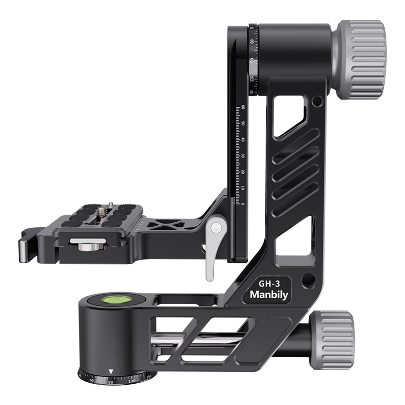 Manbily GH-3 360° Smooth Cantilever Gimbal Head Stabilizer with Quick Release Plate for Telephoto Lenses Wildlife Photography