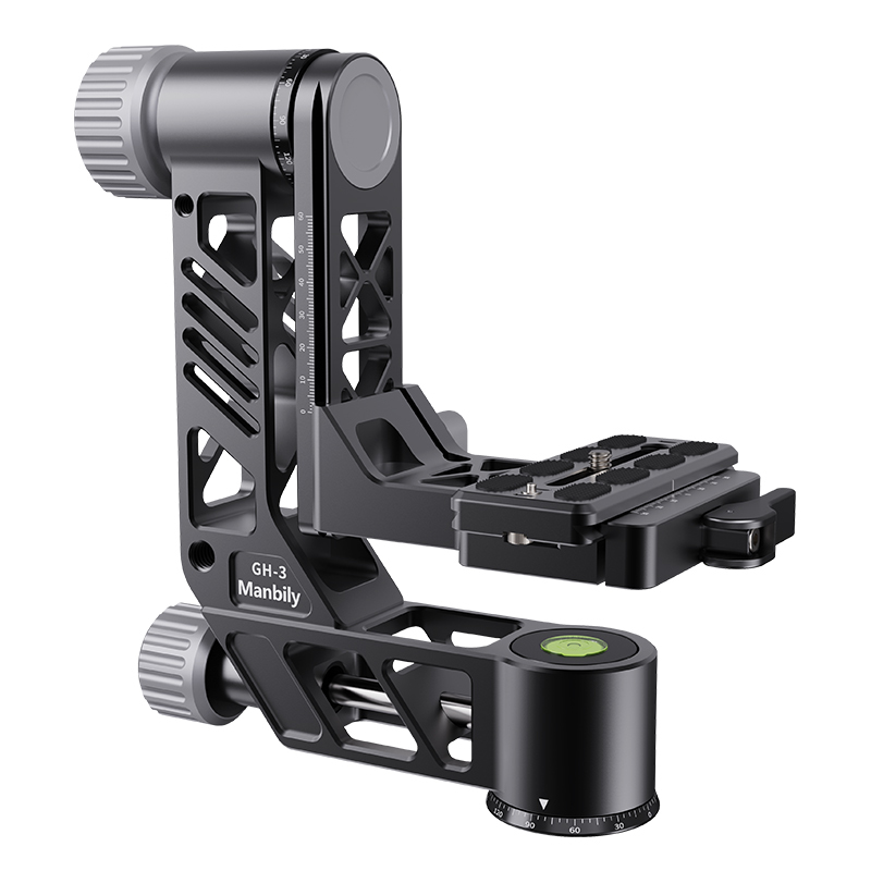 Manbily GH-3 360° Smooth Cantilever Gimbal Head Stabilizer with Quick Release Plate for Telephoto Lenses Wildlife Photography