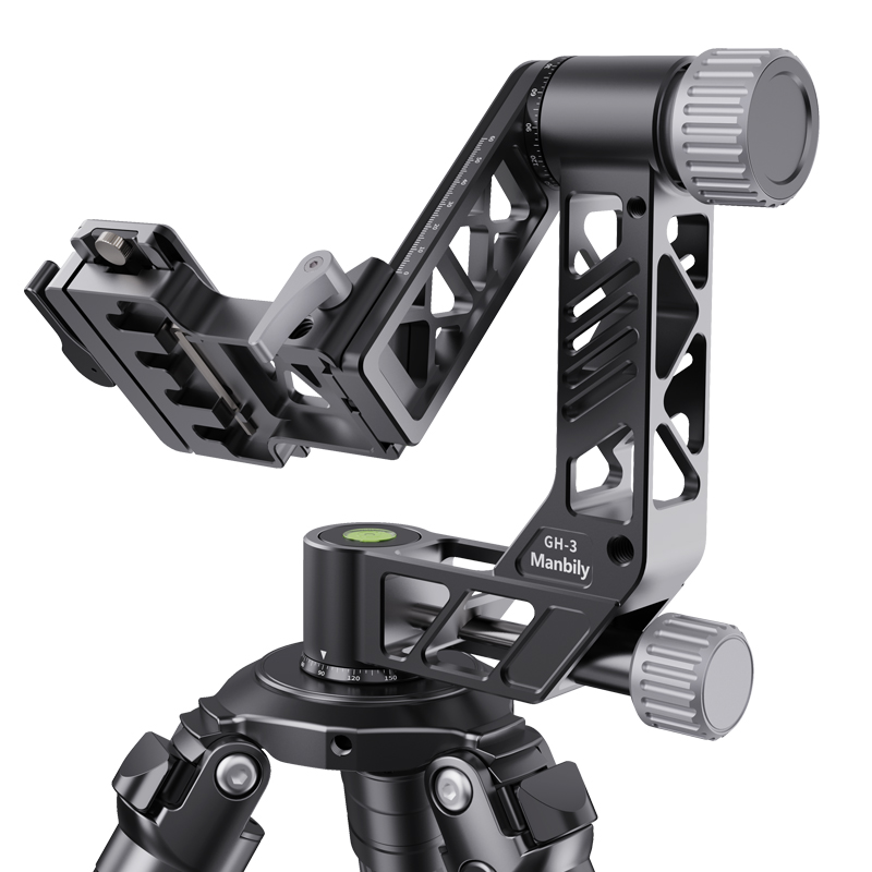 Manbily GH-3 360° Smooth Cantilever Gimbal Head Stabilizer with Quick Release Plate for Telephoto Lenses Wildlife Photography