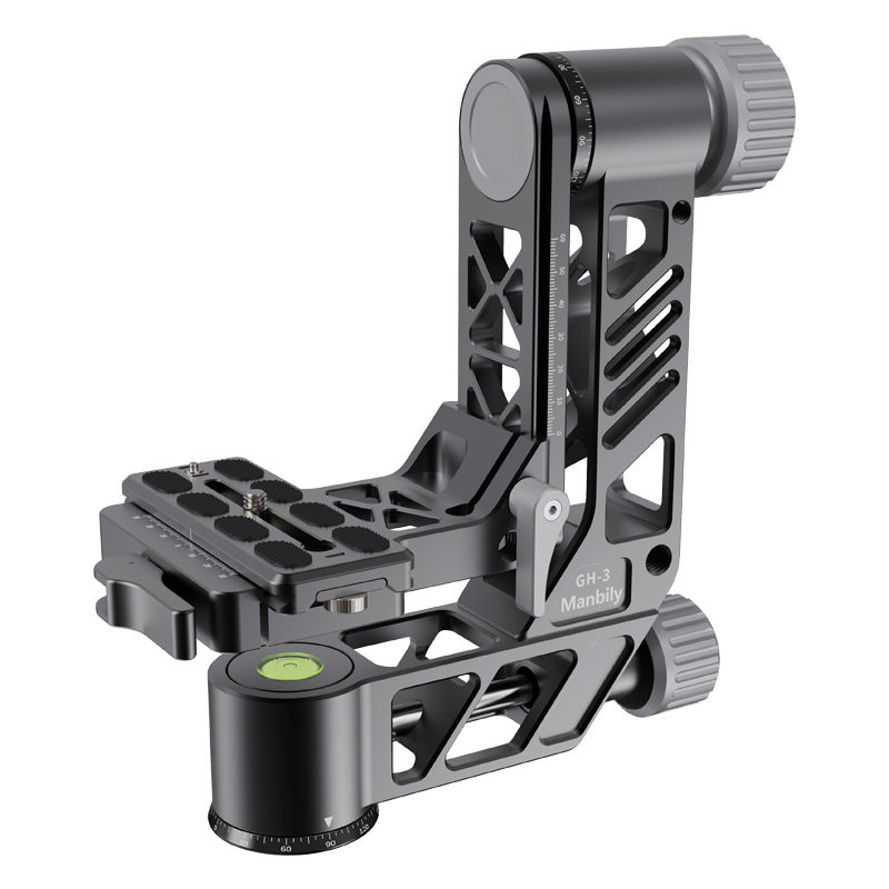 Manbily GH-3 360° Smooth Cantilever Gimbal Head Stabilizer with Quick Release Plate for Telephoto Lenses Wildlife Photography