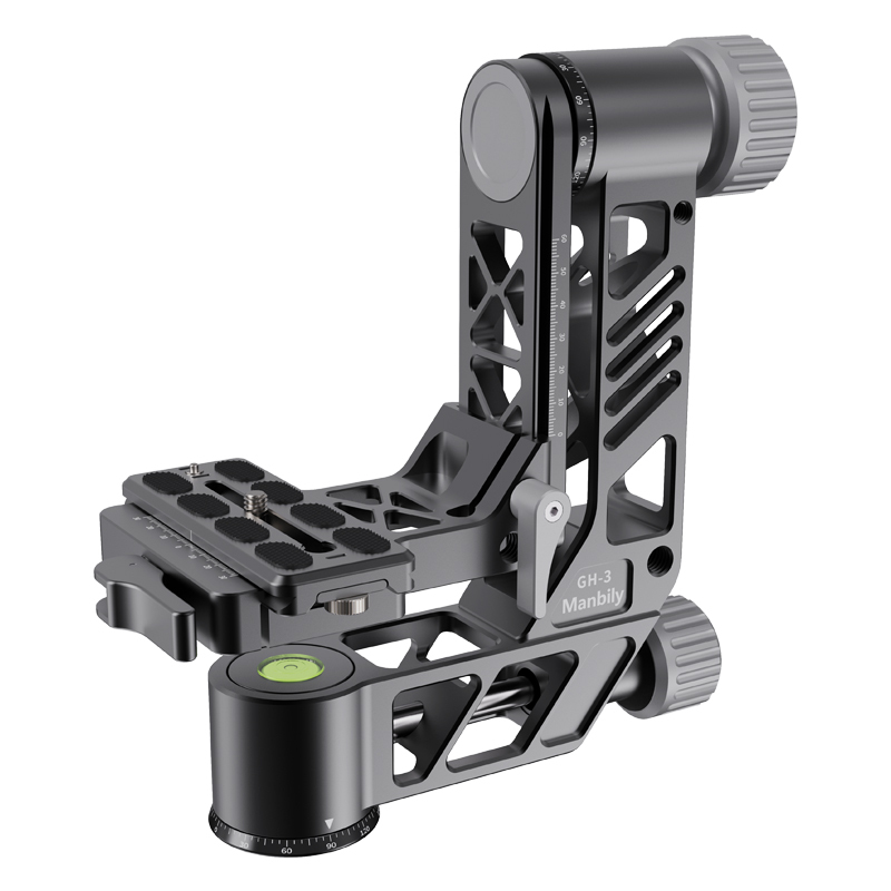 Manbily GH-3 360° Smooth Cantilever Gimbal Head Stabilizer with Quick Release Plate for Telephoto Lenses Wildlife Photography